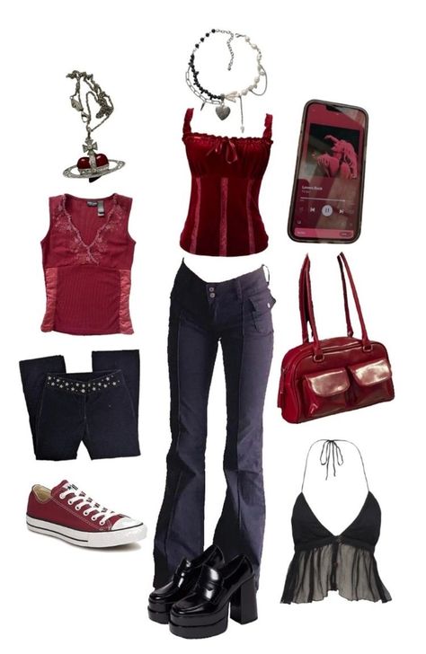 Funk Rock Outfit, Rock Star Inspired Outfits, Manga Outfits Ideas, Tv Girl Outfit Ideas, 2000 Clothes Aesthetic, Tv Girl Inspired Outfits, Concert Outfit Rock Grunge, Rock Concerts Outfits, 2000s Rock Outfits