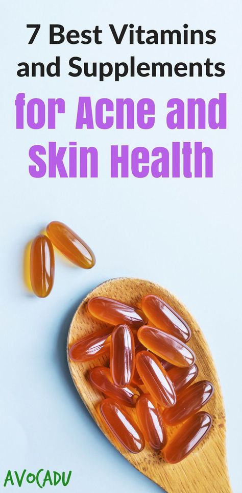 A healthy diet is the fastest way to great skin but these 7 best vitamins and supplements for acne and skin health are a great supplement to your diet! | Avocadu.com Supplements For Acne, Skin Care Routine For 20s, Great Skin, Vitamins And Supplements, Acne Remedies, Natural Therapy, Skin Remedies, Diet Keto, Vitamins & Supplements