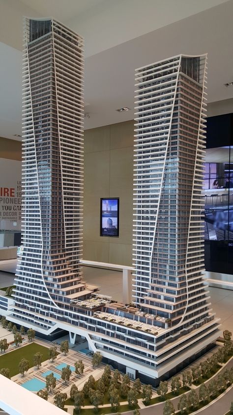 Condominium Architecture, Hotel Design Architecture, Modern Architecture Building, Architectural Model, Tall Buildings, Skyscraper Architecture, Tower Design, Architecture Building Design, Architecture Model Making