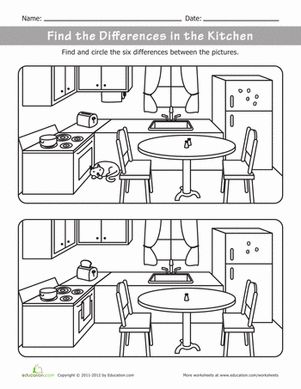 Observation and concentration can get a fun workout with this page, where your child is looking for difference between the pictures. Spot The Difference Printable, Spot The Difference Kids, Find The Difference Pictures, Spot The Difference Puzzle, Daily Vocabulary, Speaking Practice, Spot The Difference, Learning Worksheets, Wedding Spot