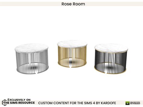 The Sims Resource - Rose Room End table Colorado Bedroom, Sims 4 Clutter, Circle Table, Glass End Tables, White Side Tables, Table Tv, Sims Community, Round Side Table, Electronic Art