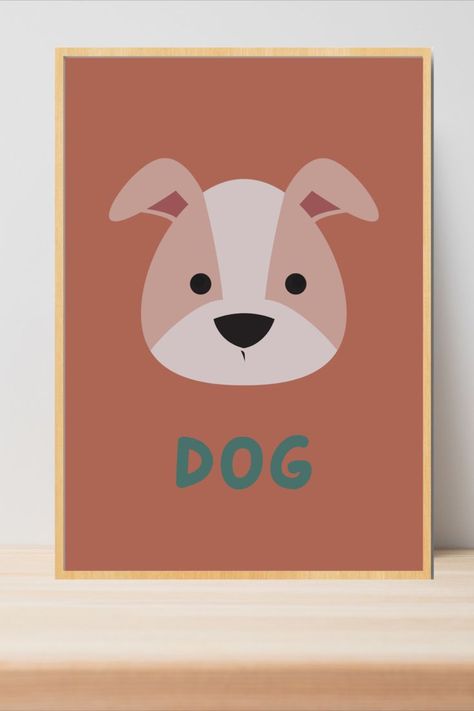 Animal Playroom, Minimalistic Boho, Wall Art Baby Room, Boho Dog, Dog Nursery, Nature Poster, Baby Room Art, Neutral Art, Nursery Poster