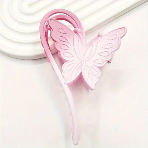 Gradient Butterfly Shape Hair Claw Clip Sweet Jaw Clips Ponytail Holder Hair Clips Women Girls Hair Accessories - Temu Native American Hair, Ribbon Barrettes, Butterfly Hair Claw, Gradient Butterfly, Minnie Mouse Ears Headband, Hair Straighteners Flat Irons, Curling Hair With Wand, Hair Straightening Iron, Feather Hair Clips