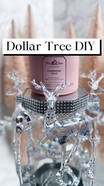 Micah ︳DIY • Decor • Dollar Tree • Amazon Finds on Instagram: "DIY Candle Holder ❄️ The people have spoken, so let’s start rolling out some Christmas DIYs. For those of you who requested Fall/Thanksgiving content, I’ll still have some of that too 💗 This DIY Candleholder was super popular last year. I recommend using hot glue and E6000 to adhere the reindeer to the glass for a strong hold. Everything is from the DT. If I can find these reindeer, I plan to remake this one, but change it up…stay Diy Candleholder, Christmas Candle Holders Diy, Dollar Store Candle Holder, Dollar Tree Candle Holders, Reindeer Diy, Diy Candle Holder, Dollartree Diy, Instagram Bathroom, Dollar Store Christmas Crafts