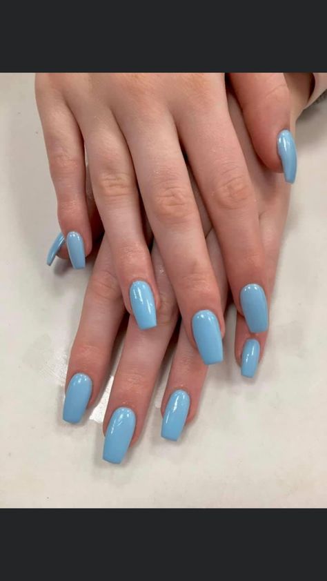 Blue Gel Nails, Blue Gel, Gel Extensions, Blue Nail, Nail Extensions, Blue Nails, Swag Nails, One Color, Nail Inspo