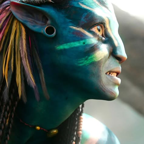 Neytiri Side Profile, Avatar Ears, Nose Mask, Make Avatar, Avatar James Cameron, James Cameron, Pandora Avatar, Female Avatar, Avatar Movie