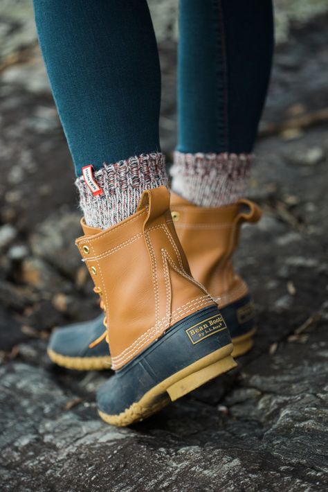 Outfit | Maine Rock ledges - DANDY | Shop Dandy Blog | Just Dandy by Danielle L L Bean Boots Outfits, Bean Boots Outfit, Llbean Boots, Hunter Socks, Ll Bean Boots, Duck Boot, Fall Leggings, Boots Chunky, Boating Outfit