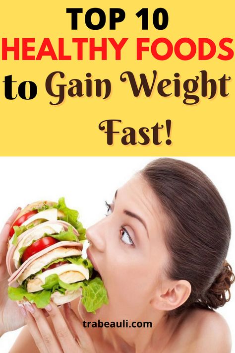 How to gain weight fast naturally and what are the foods to eat so that you go from skinny to muscular. Many people consume health supplements in order to gain weight. But there are some healthy ways in which we can put on some weight. The following are ways to gain weight naturally. #gainweight #weightgainfast #healthylife #naturalweightgain How To Put Weight On, How To Add Weight Naturally, How To Gain Weight Healthy, Gain Weight Naturally, Gain Meals, Top 10 Healthy Foods, Healthy Diet Ideas, Ways To Gain Weight, Healthy Weight Gain Foods