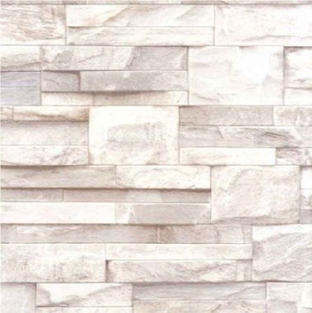 NEW LUXURY MURIVA SLATE STONE BRICK WALL EFFECT TEXTURED VINYL WALLPAPER BEIGE J27407: Amazon.co.uk: Kitchen & Home Slate Effect Wallpaper, Cladding Wallpaper, Textured Brick Wallpaper, Slate Cladding, Slate Wallpaper, Brick Effect Wallpaper, Slate Wall, Tiles Ideas, Feature Wallpaper