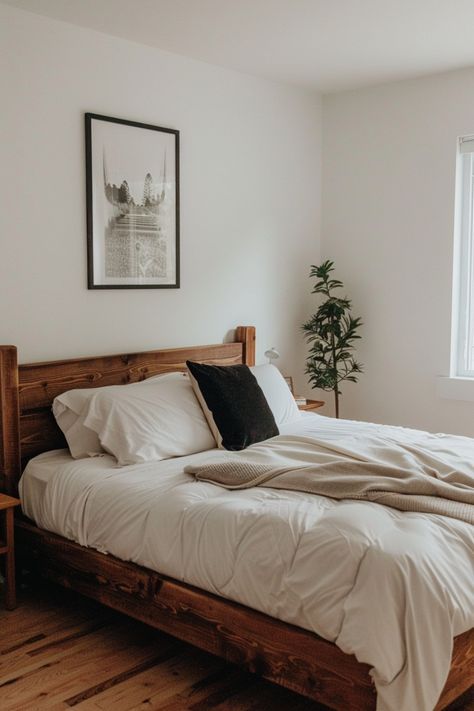 Bedroom With Tufted Headboard, White Iron Beds, Coastal Farmhouse Bedroom, Vintage Farmhouse Bedroom, Reclaimed Wood Bed Frame, Cozy Farmhouse Bedroom, Rustic Farmhouse Bedroom, Farmhouse Bedrooms, Farmhouse Bedroom Ideas