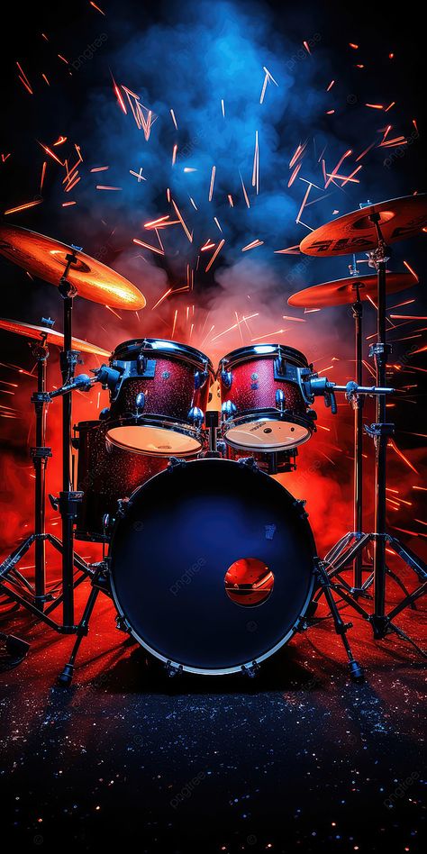 Drums Background, Drum Wallpaper, Drums Wallpaper, White Pigeon, Red Lights, Halloween Flowers, Fall Music, Vector Trees, Psd Background