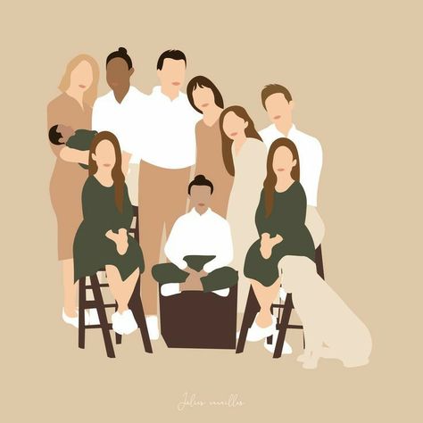 Family Cover Instagram, Character Lineart, Family Drawing Illustration, Lifestyle Drawing, Motherhood Illustration, Family Illustrations, 가족 일러스트, Illustrated Family Portrait, Portrait Light Exposure