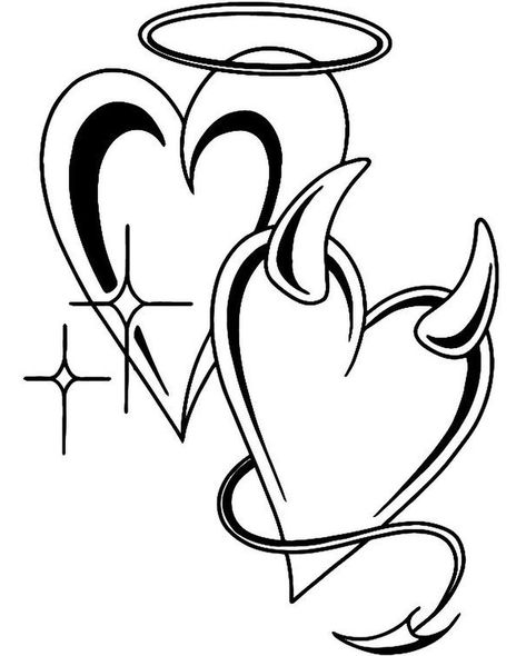 Flash tattoo Angel Wing Sketch, Angel Wing Tattoo Designs For Women, Pin Up Tattoos For Women, Tattoo Ideas Female Stencil, Family Drawings, Angel Devil Tattoo, Heart With Wings Tattoo, Cool Tattoo Drawings, Small Tats