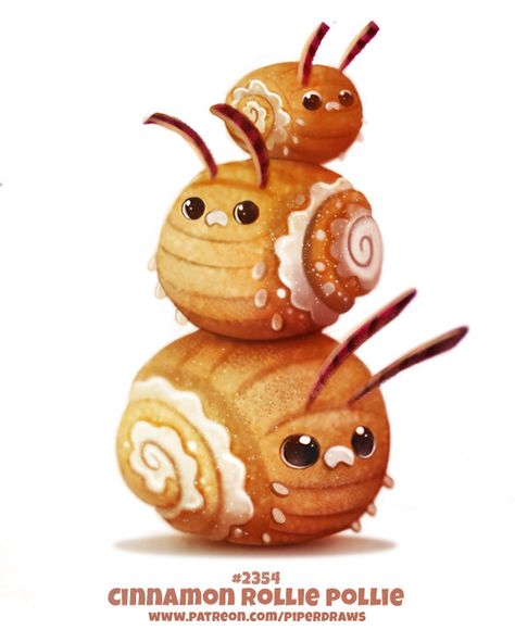 Rollie Pollie, Piper Thibodeau, Magic Animals, Patreon Art, Fruit Animals, Diy Quotes, Animal Food, Food Drawings, Dnd Ideas