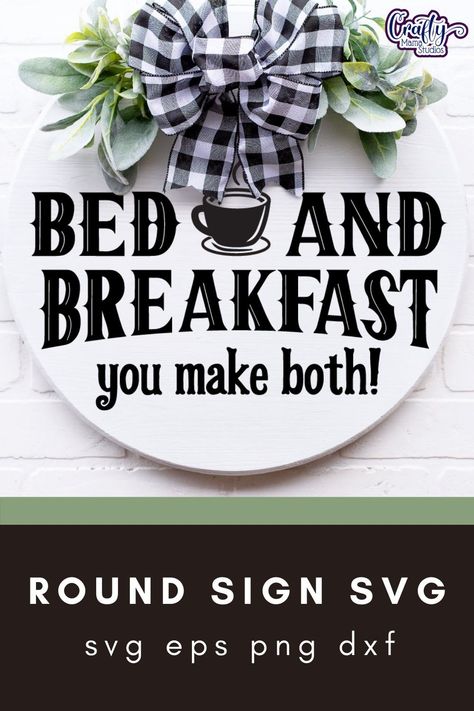 Farmhouse Home Round Sign Svg | Bed And Breakfast Funny Sign (AD) cut file for Cricut and Silhouette, great for sublimation - Crafty Mama Studios Wood Round Crafts, Halloween Signs And Sayings, Halloween Signs Wooden, Wooden Halloween Signs, Halloween Signs Diy, Farmhouse Signs Diy, Wood Signs Diy, Laundry Room Sign, Farmhouse Christmas Decor Ideas