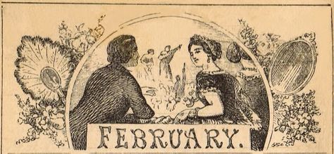 Calendar Image, February Calendar, Vintage Calendar, Antique Images, Art Calendar, Images Vintage, Black And White Drawing, Vintage Fonts, Vintage Printables