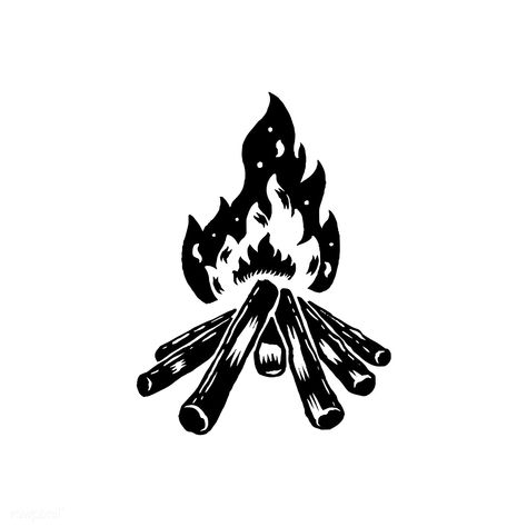 Camping Vector, Camping Bonfire, Black Camping, Bestie Tattoo, Fire Tattoo, Canvas Art Projects, Shirt Print Design, Silhouette Cameo Projects, Badge Design