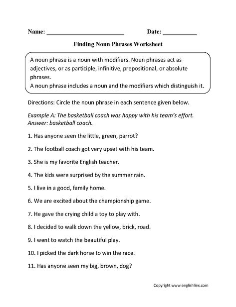 Finding Noun Phrases Worksheets Noun Phrases Worksheets, Expanded Noun Phrases, Nouns Exercises, Nouns And Verbs Worksheets, Teaching Nouns, Adverbs Worksheet, Reference Template, Angles Worksheet, Adjective Worksheet