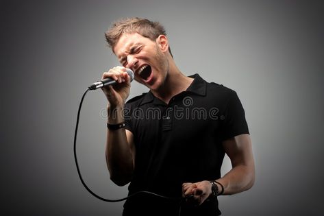 Singer. Isolate young singer on a grey background , #Affiliate, #young, #Isolate, #Singer, #background, #grey #ad Singer Background, Singing Into Microphone, Cr1tter Singer, Singer Microphone, Singer With Microphone, Music Microphone, Scream Music, Background Grey, Grey Background