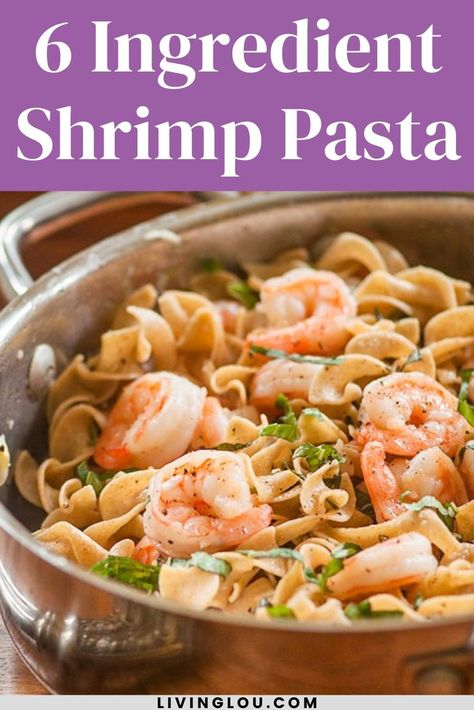 Shrimp Noodles Recipes, Egg Noodle Dishes, Basil Shrimp, Shrimp Pasta Recipes Easy, Shrimp And Pasta, Recipe For Pasta, Pasta With Shrimp, Easy Pasta Recipe, Shrimp And Eggs