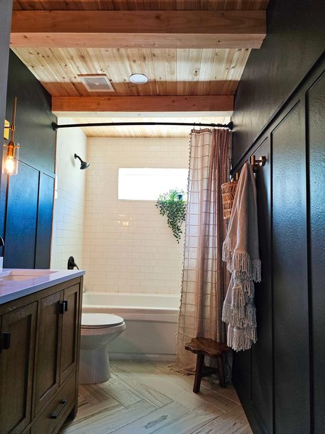 Ceiling Makeover, Dome Houses, Reclaimed Wood Ceiling, Dome Homes, Shiplap Ceiling, Tiny House Talk, Front Door Makeover, Bifold Closet Doors, Dome Home