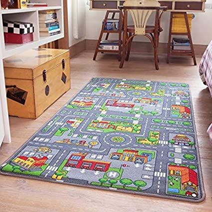 Amazon.com: Reversible Road Map Farm Animal Cars Rug Play Mat 80cm x 150cm (2'7" x 4'11"): Home & Kitchen Children's Rugs, Play Village, Playroom Mats, Car Play Mats, Road Rug, Farm Town, Kids Mat, Road Kids, City Farm