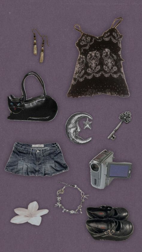 I want all of this so bad #whimsigoth #whimsigothic #vintage #moon #aesthetic #outfitcollage #vintageclothes Vintage Moon Aesthetic, Whimsigoth Aesthetic, Moon Aesthetic, Whimsy Goth, Vintage Moon, Digital Closet, Outfit Collage, I Want, Vintage Outfits