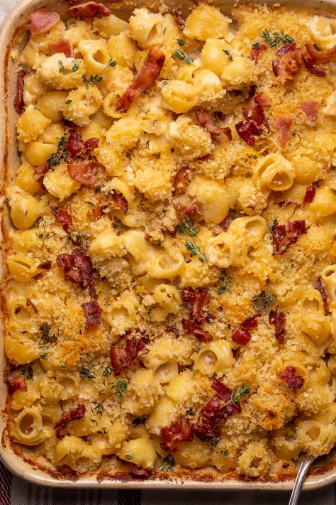 Macaroni And Cheese With Bacon, Gruyere Mac And Cheese, Mac N Cheese Bacon, Thanksgiving Mac And Cheese, Rustic Wreaths, Baked Mac And Cheese Recipe, Baker By Nature, Bacon Mac And Cheese, Mac Cheese Recipes