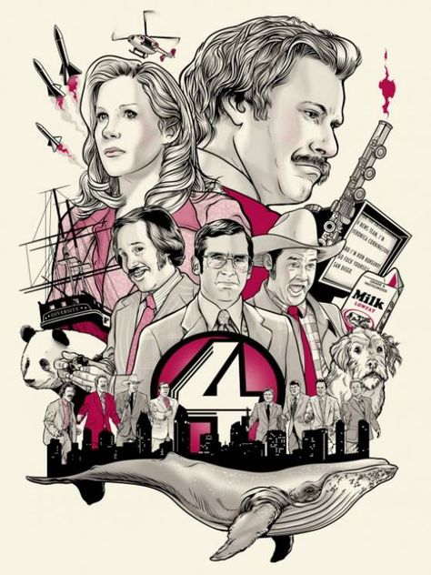 The Judd Apatow Art Show Looks Awesome -- Vulture Judd Apatow, Ron Burgundy, Quote Tattoo, Anchorman, Pop Culture Art, Keys Art, Alternative Movie Posters, Rock Posters, Event Poster