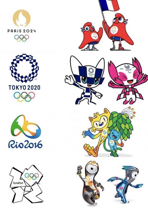 Olympic Mascots, Tokyo 2020, Kung Fu Panda, Vector Artwork, Olympic Games, Children Illustration, Tokyo, Flag, Branding