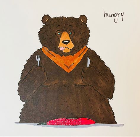 Hungry Bear, Bear Drawing, Art Classes, Art Inspo, Drawings, Art