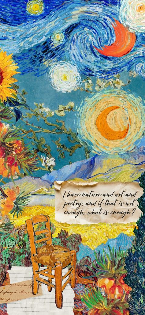 Flower Wallpaper Aesthetic, Aesthetic Wallpaper Quotes, Van Gogh Wallpaper, Van Gogh Quotes, Facebook Story, Wallpaper Quote, Wallpaper Aesthetic Wallpaper, Arte Do Kawaii, Vincent Van Gogh Paintings