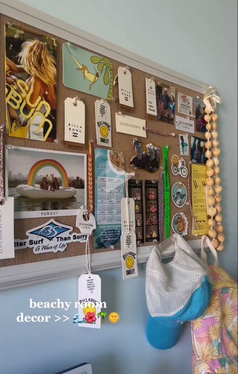 Surf Room Decor, Ocean Room Decor, Dorm Room Decor Ideas, Beachy Room Decor, Beach Room Decor, Surf Room, Summer Room, Ocean Room, Summer Bedroom