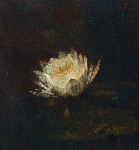 Dark Lotus Flower, Water Lilies Aesthetic, Water Lily Aesthetic, Water Lilies Art, Water Aesthetic, Brown Painting, Water Lily, Old Master, Old Art