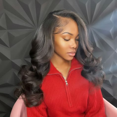 Beauty Planner, Sew In Hairstyles, Birthday Hairstyles, Long Curly Wig, Quick Weave Hairstyles, Sew Ins, Silk Press, Hair Laid, Quick Weave