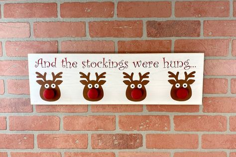 Christmas Stocking Hanger, Reindeer Stocking Holder, Reindeer Stocking, Christmas Stocking Hangers, Family Stockings, Stocking Holder, Christmas Stocking Holders, Stocking Hanger, Stocking Holders