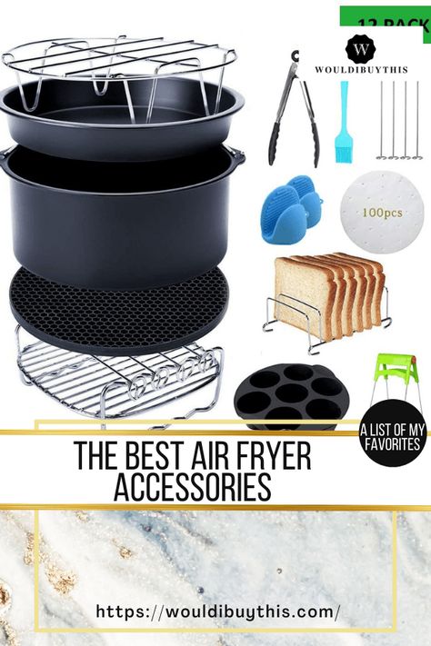 If you think you love your air fryer now, wait until you try out some of my favorite air fryer accessories. After cooking for and writing two best selling air fryer cookbooks, I've used A TON of air fryer accessories. Let me share some of my favorites to make your time in the kitchen even easier. | Air Fryer Accessories | Best Air Fryer Accessories | Air Fryer | Accessories | Would I Buy This | #AirFryerAccessories #BestAirFryerAccessories #AirFryer #Accessories #WouldIBuyThis Air Fryers Reviews, Ninja Air Fryer Accessories, Jenny Morris, Air Fryer Pan, Best Cooking Utensils, Small Air Fryer, Air Fryer Review, Toaster Oven Recipes, Smart Oven