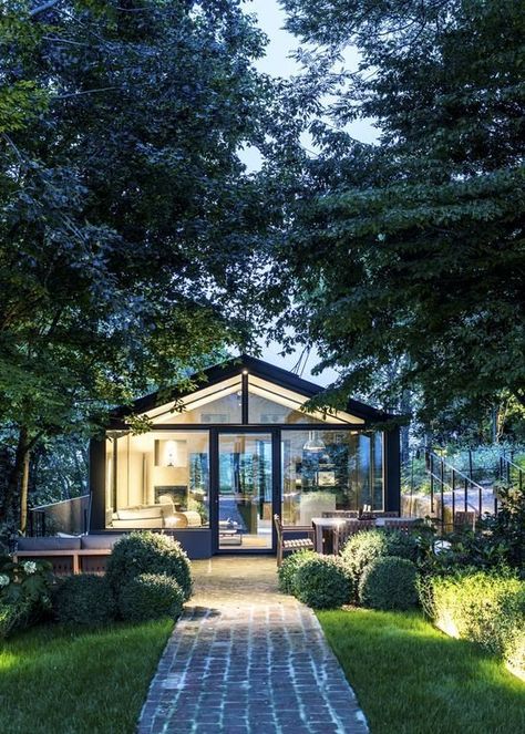 8 Glass Houses You Can Rent Right Now - Photo 4 of 8 - A glass house in Piedmont, Italy Healing Sanctuary, Glass House Design, Best Greenhouse, Home Greenhouse, House Dream, Greenhouse Plans, Cabin Design, Forest House, Modern Exterior