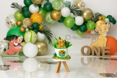 Lion King 1st Birthday Photoshoot, Lion King First Birthday Photoshoot, Lion King Photoshoot, Lion King Smash Cake, Lion King Party Decorations, Lion King Birthday Party Ideas, Lion Birthday Party, Lion King Theme, Boys 1st Birthday Cake