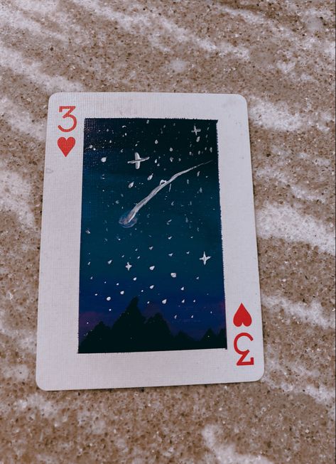 Carta Uno Aesthetic, Painting A Deck Of Cards Ideas, Playing Card Painting Ideas Aesthetic, Easy Star Painting, Things To Paint On Playing Cards, Deck Of Cards Painting Ideas, Painting Deck Of Cards Ideas, Painting On Playing Cards Ideas, Painting Playing Cards Ideas Easy