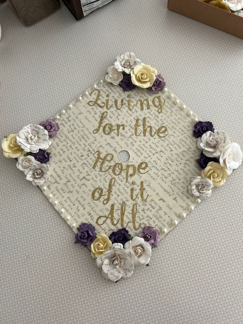 Graduation Cap Designs Book Theme, Short Grad Cap Quotes, Slp To Be Grad Cap, Writer Graduation Cap, High School Grad Cap Ideas Taylor Swift, Book Themed Graduation Cap, Long Story Short I Survived Grad Cap, Swiftie Grad Cap, Bookish Graduation Cap