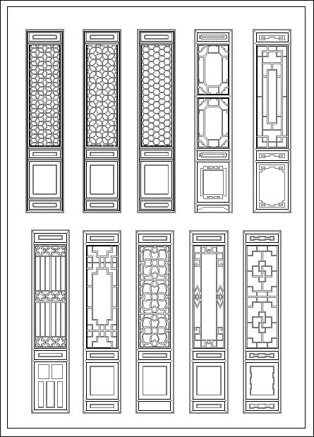 ★【Chinese Door】-Cad Drawings Download|CAD Blocks|Urban City Design|Architecture Projects|Architecture Details│Landscape Design|See more about AutoCAD, Cad Drawing and Architecture Details