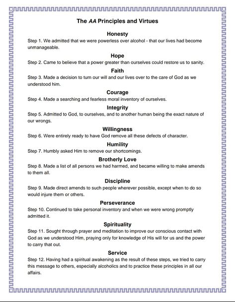 How To Be A Sponsor In Aa, Aa Topics For Meetings, Step 3 Aa, Step 1 Aa, Step One Aa, 12 Steps Of Aa, Aa Principles, Aa Sponsorship, Aa Worksheets