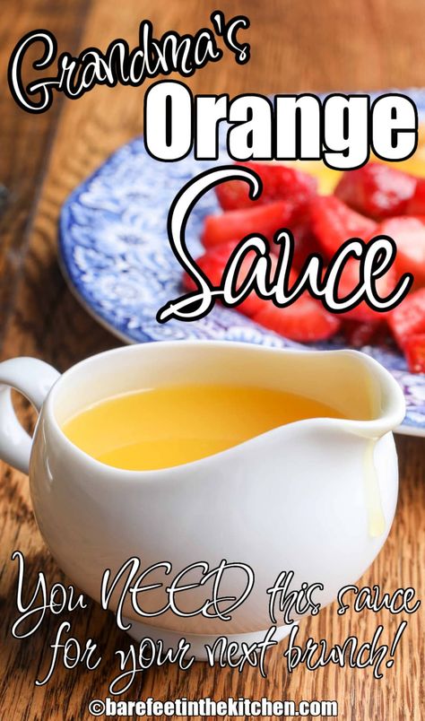 Orange Pancake Syrup, Orange Syrup For Pancakes, Pancake Sauce, Orange Recipes Dessert, Ham Sauce, Coulis Recipe, Orange Sauce Recipe, Relish Sauce, Orange Dessert