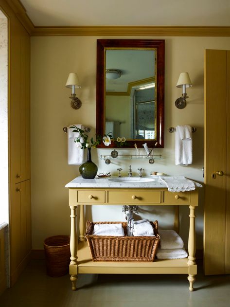 Restoration of a Carriage House | G.P. Schafer Architect Plank Door, Wooden Mantel, Heart Pine Flooring, Yellow Bathroom, Floor Sitting, House Restoration, Casa Country, Iron Hardware, Pine Floors