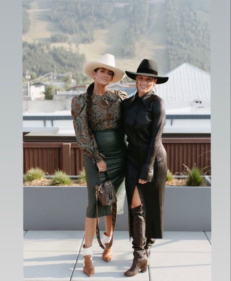 Country Wedding Outfits For Women Guest Classy, Cowgirl Dinner Outfit, Elevated Cowboy Outfit, Country Theme Wedding Outfits Guest, Chic Western Outfits Party, Western Formal Wear For Women, Elegant Western Outfits Women, Mountain Formal Attire, Cowboy Wedding Attire Women