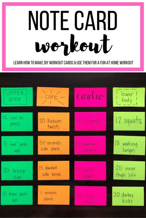 Note Card Workout – Let's Live and Learn Uno Workout, Workout Games For Adults, Kids Workout Routine, 2024 Health, Cardio Cards, Beginner Fitness, Workout Board, Physical Education Lessons, Dance Stretches