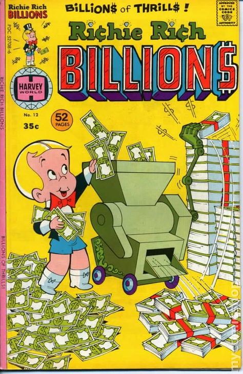 Richie Rich Comics, Night Cartoon, Old Comic Books, Richie Rich, Famous Comics, Cartoon Books, Old Comics, Classic Comics, Horror Comics