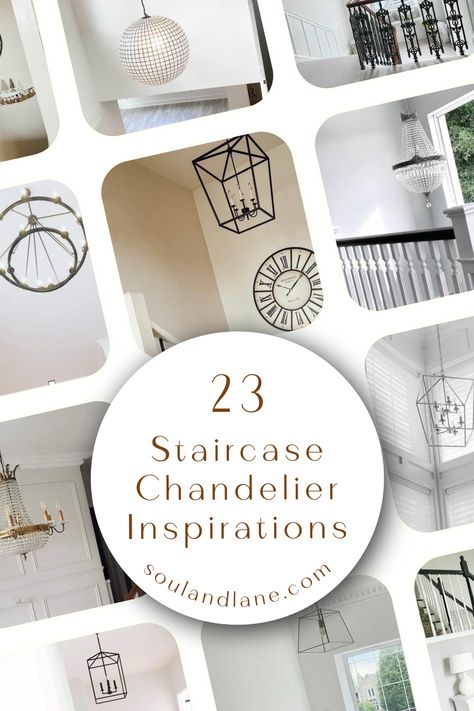 Illuminate your staircase with chandelier designs that add an element of elevated brilliance, transforming your entryway into a dazzling welcoming space. From grand, cascading fixtures that mirror the flow of the stairs to sleek, modern pieces that provide a focal point without overwhelming, these inspirations cater to various home styles. Incorporate dimmable options for adjustable ambiance, perfect for setting the mood during different times of the day. These staircase chandelier ideas not onl Stairwell Hanging Lights, Hanging Light In Stairwell, Stairwell Lighting Ideas Stairways, Modern Stairwell Lighting, Stairway Pendant Light, Lighting Over Staircase, Coastal Stairway Chandelier, Staircase Chandelier Ideas, Chandelier Over Staircase