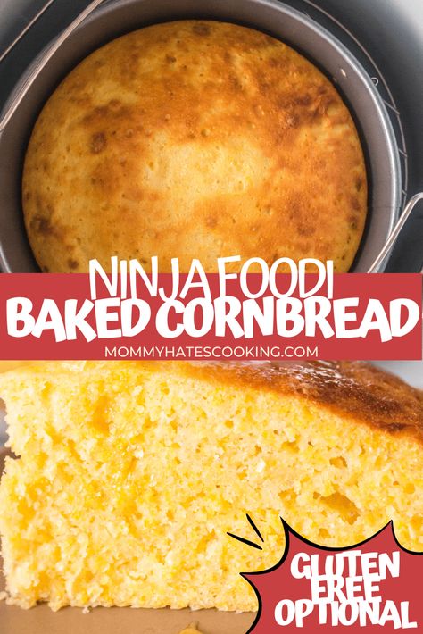 Gluten Free Cornbread Muffins, Gluten Free Cornbread Recipe, Buffalo Mac And Cheese, Ninja Cooking System Recipes, Corn Bread Bake, Moist Cornbread, Honey Cornbread, Gluten Free Cornbread, Baked Corn